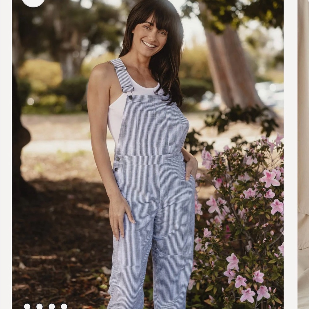 NWT Normal Brand Striped Overalls